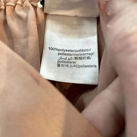 NWOT ETAM “LUANA” SATIN PJ SHORTS BLUSH/BLACK SIZE LARGE - Picture 11 of 12